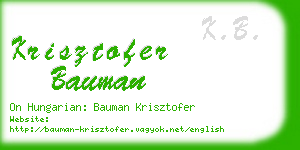 krisztofer bauman business card